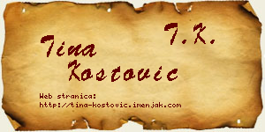 Tina Kostović vizit kartica
